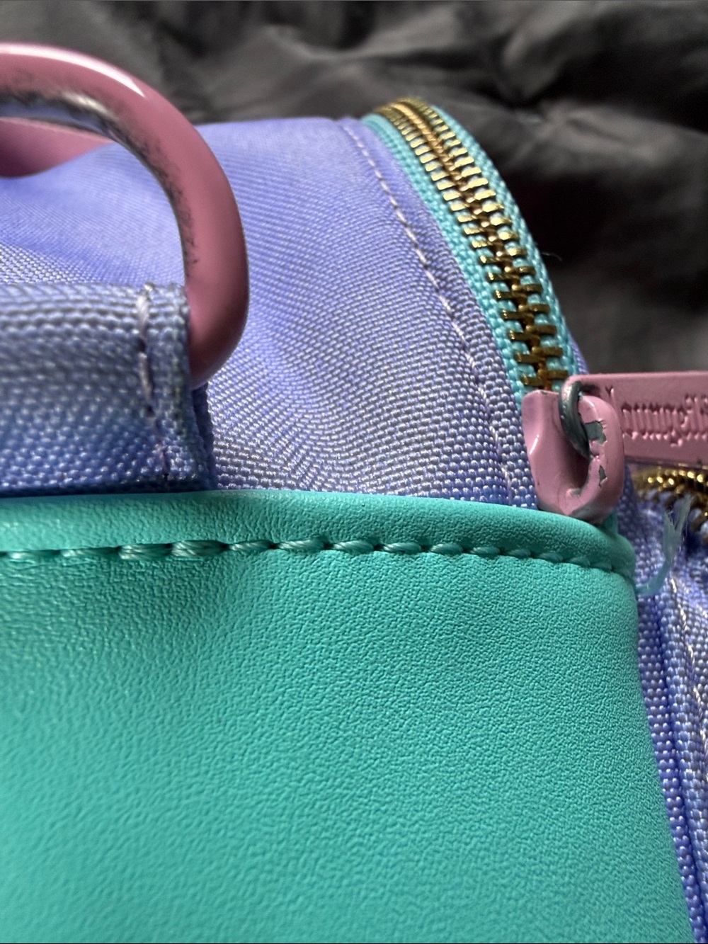 Loungefly Pink, Purple & Teal Minnie & Daisy Mini Convertible Backpack - Picture 6 of 8